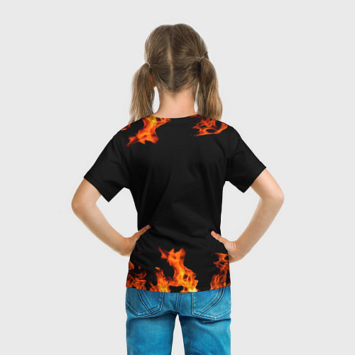 Детская футболка Свирепый огненный дракон 2024 / 3D-принт – фото 6