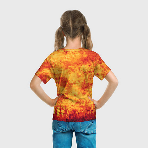 Детская футболка Осенний пожар / 3D-принт – фото 6