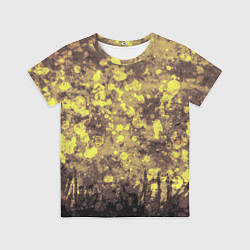 Футболка детская Грязно-желтая осень, цвет: 3D-принт