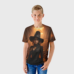 Футболка детская Красивая ведьма, цвет: 3D-принт — фото 2