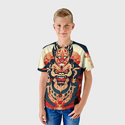 Футболка детская Татуировка дракон в японском стиле, цвет: 3D-принт — фото 2