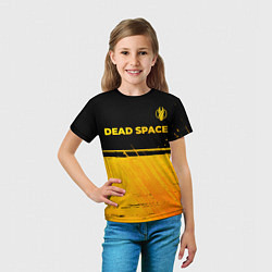 Футболка детская Dead Space - gold gradient посередине, цвет: 3D-принт — фото 2