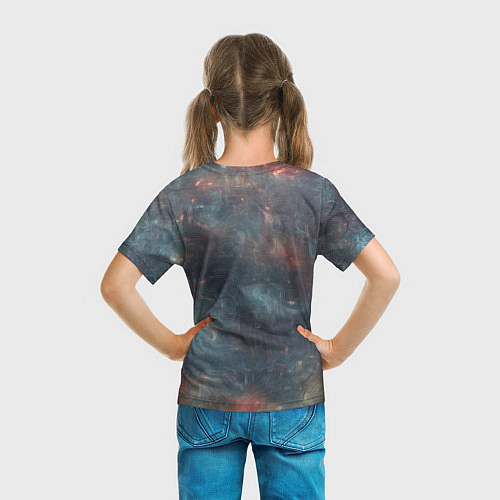 Детская футболка Прекрасная кибернетическая девушка / 3D-принт – фото 6