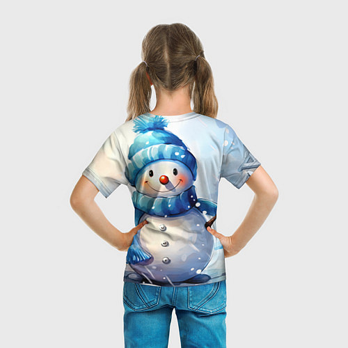 Детская футболка Большой снеговик / 3D-принт – фото 6