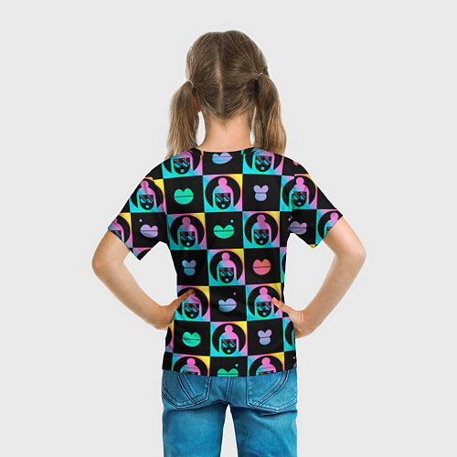Детская футболка The image of a girl in a square / 3D-принт – фото 6