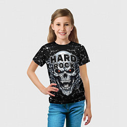 Футболка детская Hard rock - evil skull, цвет: 3D-принт — фото 2