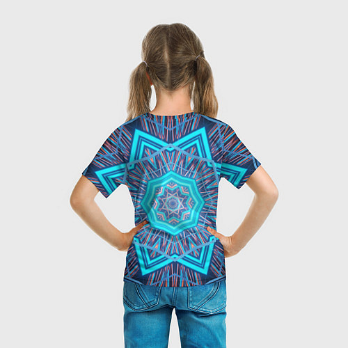Детская футболка Геометрический орнамент мандалы / 3D-принт – фото 6