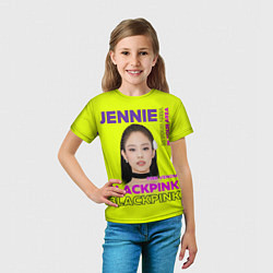 Футболка детская Jennie - певица Blackpink, цвет: 3D-принт — фото 2