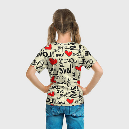 Детская футболка Abstraction of love / 3D-принт – фото 6