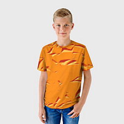 Футболка детская Оранжевый мотив, цвет: 3D-принт — фото 2