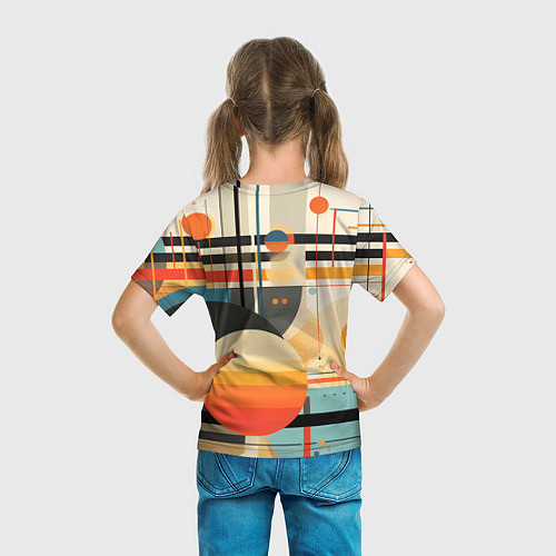 Детская футболка Стильная геометрия / 3D-принт – фото 6