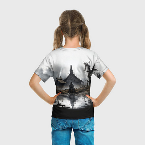 Детская футболка Изба на болоте / 3D-принт – фото 6