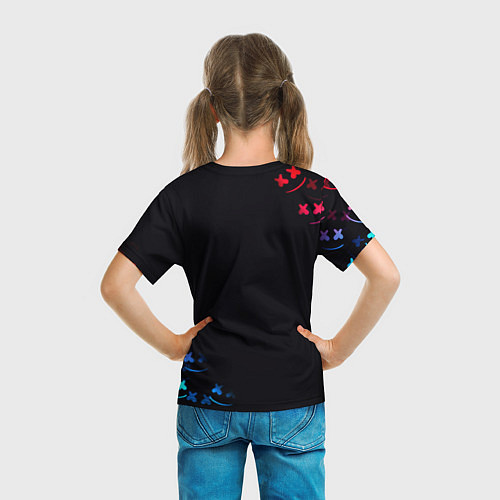 Детская футболка Маршмеллоу неон / 3D-принт – фото 6