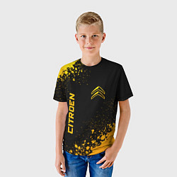 Футболка детская Citroen - gold gradient вертикально, цвет: 3D-принт — фото 2