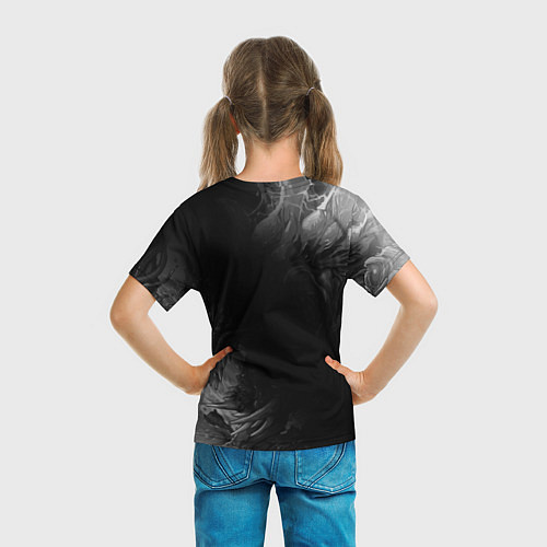 Детская футболка Stray glitch на темном фоне посередине / 3D-принт – фото 6