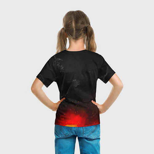 Детская футболка Вадим в стиле Металлика - огонь и искры / 3D-принт – фото 6