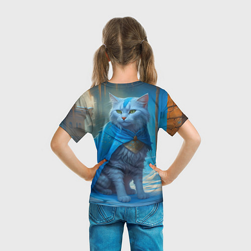 Детская футболка Снежный кот / 3D-принт – фото 6