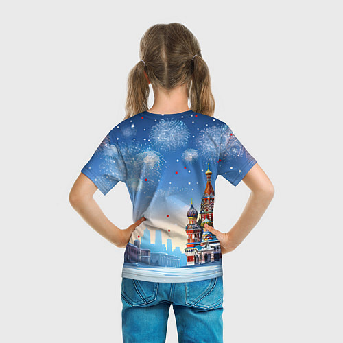Детская футболка С новым годом Москва / 3D-принт – фото 6