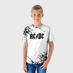 Футболка детская ACDC rock collection краски черепа, цвет: 3D-принт — фото 2