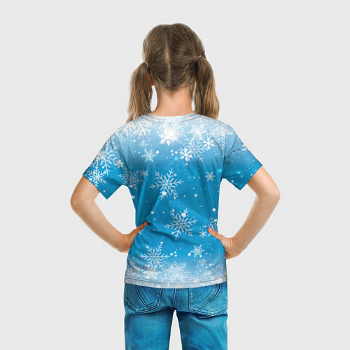 Детская футболка Милый дракошка в свитере / 3D-принт – фото 6