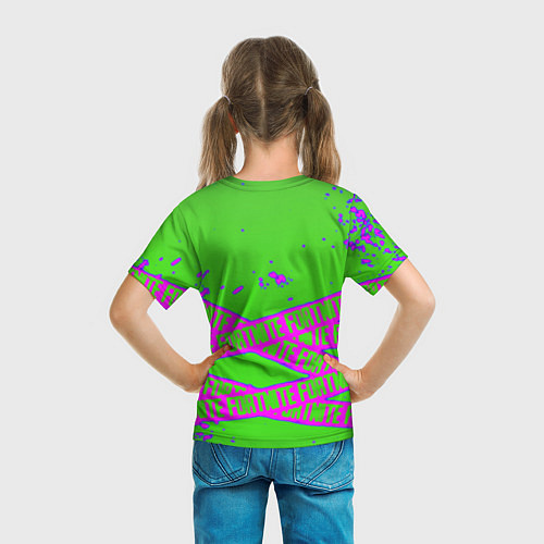 Детская футболка Fortnite неоновые краски / 3D-принт – фото 6