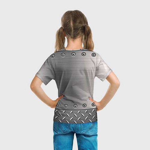 Детская футболка Стальные листы / 3D-принт – фото 6