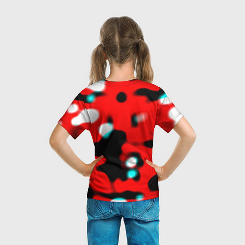 Детская футболка Анархия красные краски / 3D-принт – фото 6