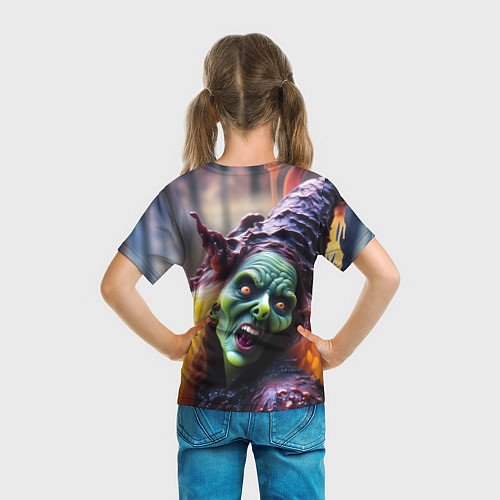 Детская футболка Портрет ужасной восковой ведьмы / 3D-принт – фото 6