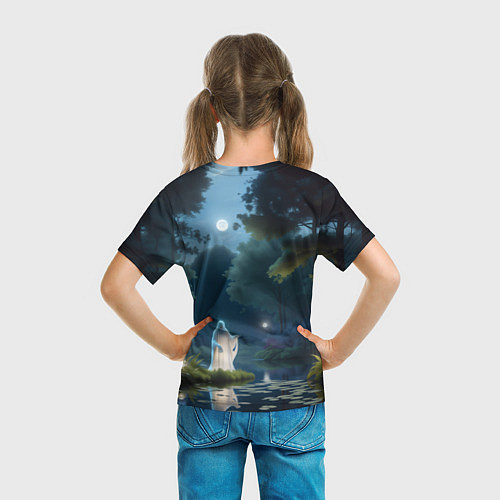 Детская футболка Одинокий призрак в лесу / 3D-принт – фото 6