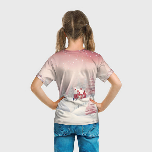 Детская футболка Снежное сияние ночи / 3D-принт – фото 6