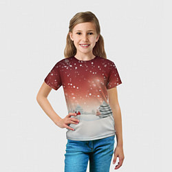 Футболка детская Огни рождественского города, цвет: 3D-принт — фото 2