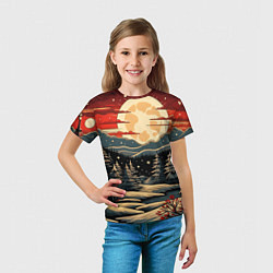 Футболка детская Зимнее настроение новогодний рисунок, цвет: 3D-принт — фото 2