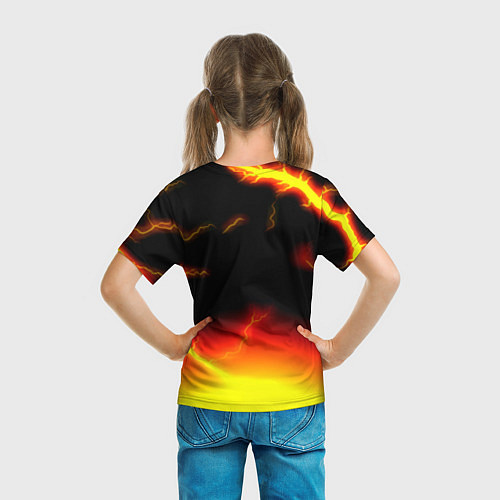Детская футболка PUBG огненный шторм из молний / 3D-принт – фото 6