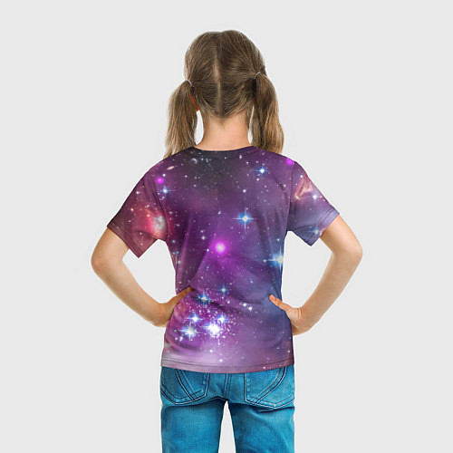 Детская футболка Барт Симпсон со скейтбордом в космосе / 3D-принт – фото 6