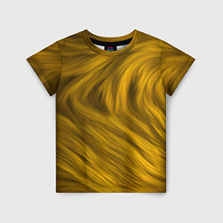 Детская футболка Текстура желтой шерсти