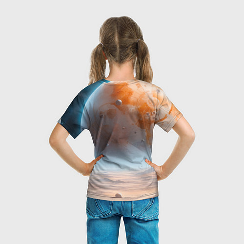 Детская футболка Космический марсианский пейзаж / 3D-принт – фото 6