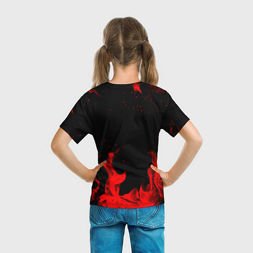 Детская футболка AC DC огненный стиль / 3D-принт – фото 6
