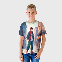 Футболка детская Парень в штанах карго, цвет: 3D-принт — фото 2