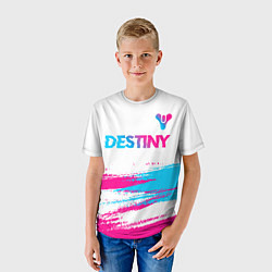 Футболка детская Destiny neon gradient style посередине, цвет: 3D-принт — фото 2