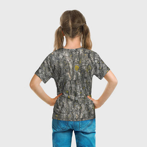 Детская футболка Узор коры дерева / 3D-принт – фото 6