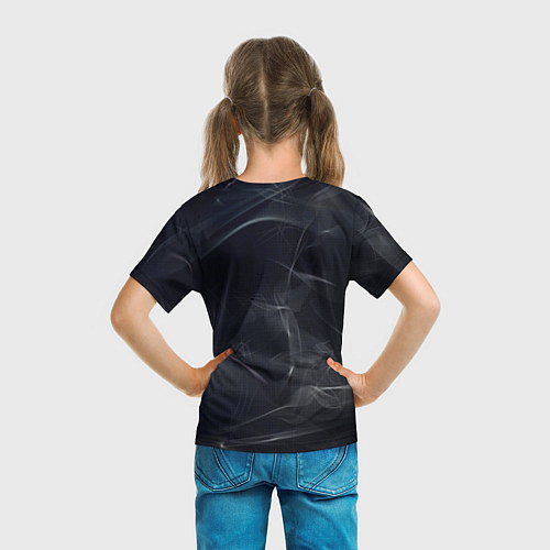 Детская футболка Серый дым и тьма / 3D-принт – фото 6