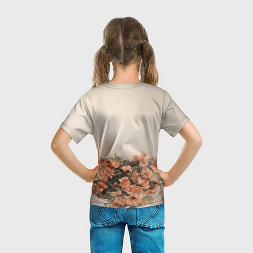 Детская футболка Птица в цветах / 3D-принт – фото 6