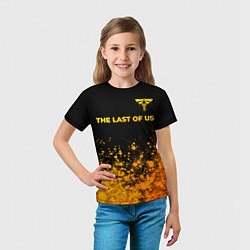 Футболка детская The Last Of Us - gold gradient посередине, цвет: 3D-принт — фото 2