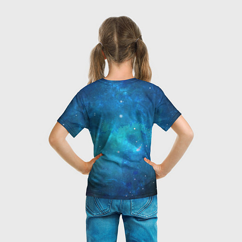 Детская футболка Голубой космос / 3D-принт – фото 6