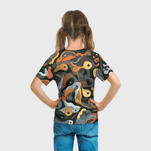 Детская футболка Пятна необычной формы / 3D-принт – фото 6