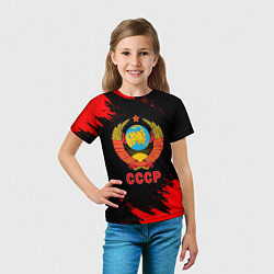 Футболка детская СССР красные краски, цвет: 3D-принт — фото 2