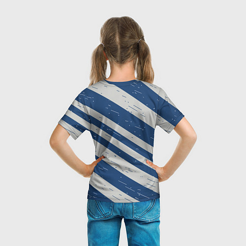 Детская футболка Сине-белый шик / 3D-принт – фото 6