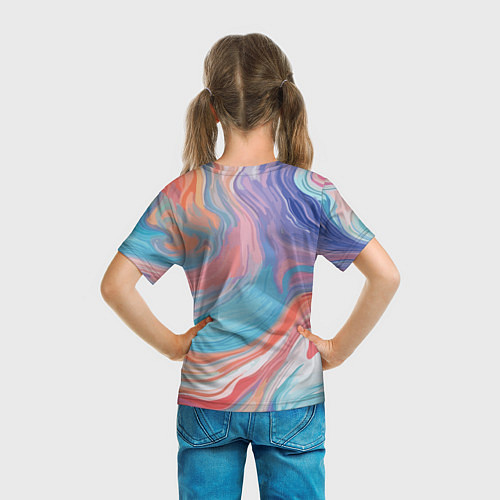 Детская футболка Цветной вихрь / 3D-принт – фото 6