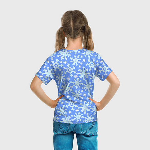 Детская футболка Мультяшные снежинки / 3D-принт – фото 6