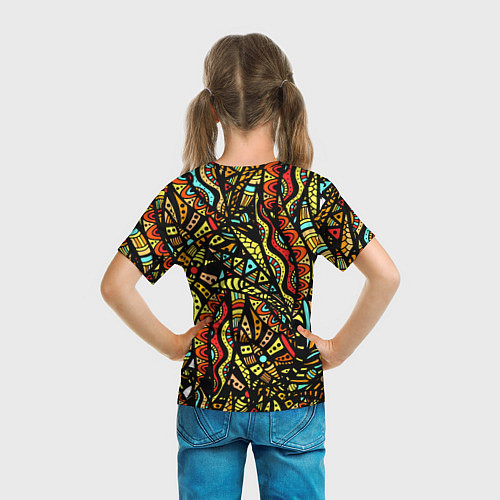 Детская футболка Африканская живопись / 3D-принт – фото 6